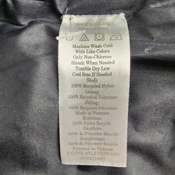 EVERLANE Colorblock Puffer Vest Black Light Gray Sleeveless Stand Collar XXS - Picture 3 of 14